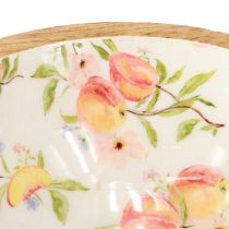 Article Bol décoratif en bois de manguier, bol en bois de pêcher, diamètre 12,5 cm, 2 pièces