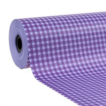 Article Manchettes en papier à carreaux violet 25 cm 100 m