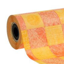Manchette papier jaune-orange 25cm 100m