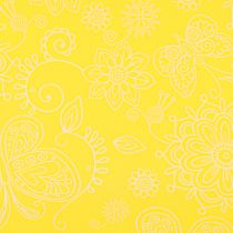 Article Manchette en papier jaune blanc Summertime 25 cm 100 m
