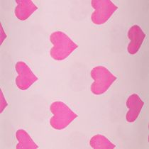 Article Papier manchette à motif cœur, rose, 25 cm, 100 m