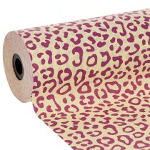 Article Papier à manchettes, imprimé léopard, violet, 25 cm, 100 m
