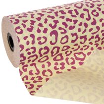 Article Papier à manchettes, imprimé léopard, violet, 25 cm, 100 m