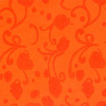 Manchette papier orange avec motif 25cm 100m