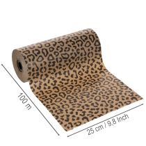 Article Papier pour manchettes, motif léopard, rouleau de 25 cm x 100 m, emballage cadeau