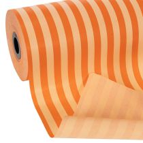 Article Rouleau de papier à manchettes, à rayures orange, 25 cm x 100 m