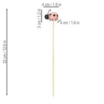 Article Coccinelles décoratives pour pots de fleurs et compositions florales printanières, 32 cm, lot de 16.