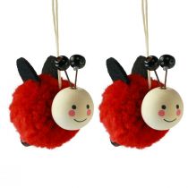 Article Décoration coccinelle pendentif coccinelle 5,5 cm 9 pcs