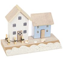 Article Décoration Maritime Maison de Plage Coquillages Naturel Bleu H12cm 4pcs
