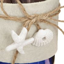 Article Vases bouteille Déco marine avec feutre Lot de 3 H12,5cm