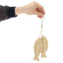 Article Décoration suspendue maritime pendentif déco poisson à suspendre H32cm
