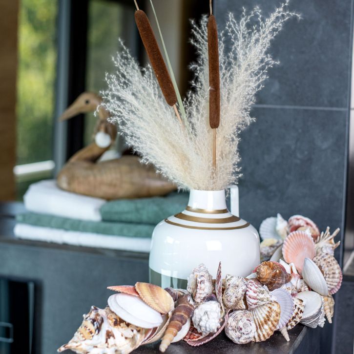 Décoration à suspendre maritime déco coquillages et escargots de mer 82cm