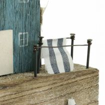Article Décoration maritime en bois promenade du port Shabby Chic H25,5cm