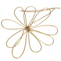 Article Guirlande décorative de fleurs en métal, fil de fer pour couronne de fleurs, décoration estivale, décoration murale, doré, 110 cm