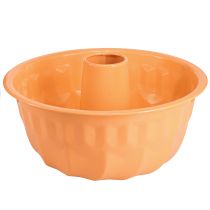 Article Moule à pâtisserie décoratif en métal Gugelhupf orange Ø23cm H12cm