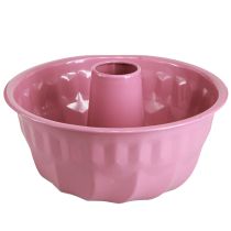Article Moule à pâtisserie bol décoratif en métal Gugelhupf rose Ø23cm H12cm