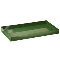Article Plateau décoratif en métal rectangulaire vert 30×15cm