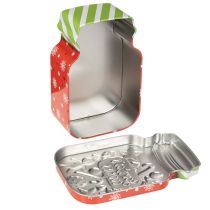 Article Boîte à biscuits en métal décorée d'un motif de Noël, 15 cm, lot de 2.