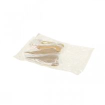 Article Décoration à suspendre fenêtre coeurs métal, coeurs décoratifs à suspendre beige/jaune/orange H15cm 6 pcs