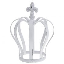 Article Couronne métal blanc Ø13cm H17,5cm