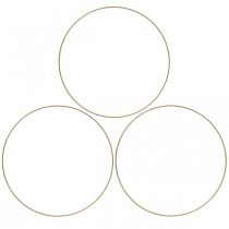 Article Bague métal anneau déco Scandi anneau déco boucle or Ø20.5cm 6pcs