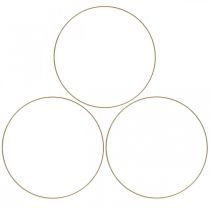 Article Bague décorative en métal Bague Scandi Boucle décorative Doré Ø20,5 cm 6 pcs