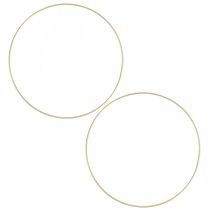 Article Anneau métal anneau déco Scandi anneau déco boucle doré Ø25cm 4pcs