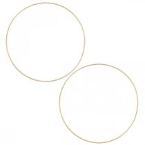 Anneau métal anneau déco Scandi anneau déco boucle doré Ø25cm 4pcs