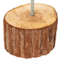 Article Anneau décoratif en métal sur un support en bois pour décoration de table, 43 cm