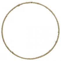 Anneau décoratif cordon de jute enroulé en métal anneau en métal Ø25cm 10pcs