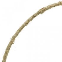 Article Anneau décoratif cordon de jute enroulé en métal anneau en métal Ø25cm 10pcs