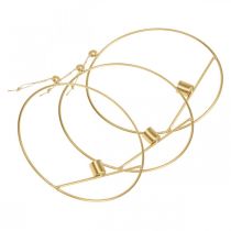 Article Bougeoir à suspendre anneau décoratif en métal doré Ø25cm 3pcs