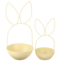 Article Panier de Pâques avec oreilles de lapin, décoration de table pour Pâques et le réveillon du printemps, 34 cm, 1 pièce