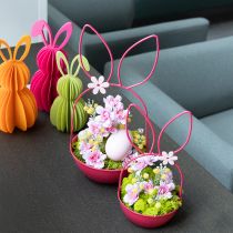 Article Pot de fleurs lapin pour la décoration printanière et pascale, salon, cuisine, jardin, 33 cm
