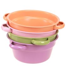 Article Bol décoratif en métal, 4 couleurs printanières, Ø17cm, lot de 4