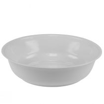Article Bol en métal bol blanc aspect émail Ø25cm H7cm