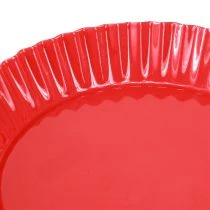 Article Assiette déco Petit plateau sur pied Métal Rouge Ø14cm 2pcs