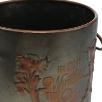 Pot métal avec couvercle Ø17.5cm H20.5cm