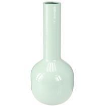 Article Vase en métal émaillé vert menthe Ø10,5cm H25,5cm