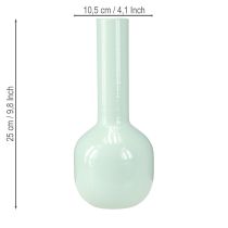 Article Vase en métal émaillé vert menthe Ø10,5cm H25,5cm