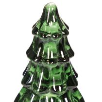 Article Sapin de Noël en verre avec lumières LED, décoration de table, Noël, 13 cm, lot de 2