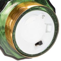 Article Sapin de Noël en verre avec lumières LED, décoration de table, Noël, 13 cm, lot de 2