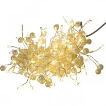 Article Guirlande lumineuse Cluster LED perles d&#39;intérieur minuterie blanc chaud 1.2m