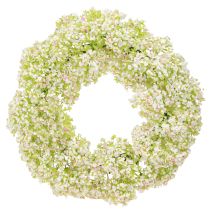 Article Couronne de fleurs artificielles petite couronne blanche rose verte Ø25cm