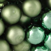 Article Mini boules de sapin de Noël verre sur fil vert Ø1,5cm 140 pcs