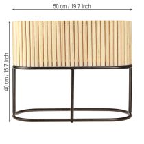 Article Mini jardinière surélevée ovale en bois 50×20cm H40cm
