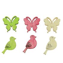 Article Mini décoration litière en bois 2cm pastel asst. 144 pièces
