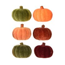 Article Mini décoration citrouille floquée à disperser 6 couleurs Ø4cm 24 pcs