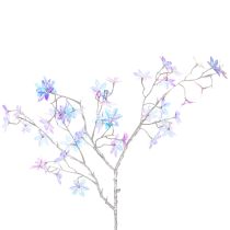 Article Branche fleurie artificielle à fleurs irisées, 80 cm