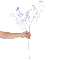 Article Branche fleurie artificielle à fleurs irisées, 80 cm